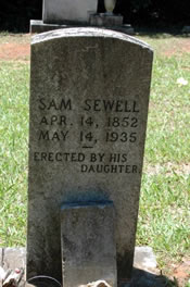 SAM SEWELL HEADSTONE